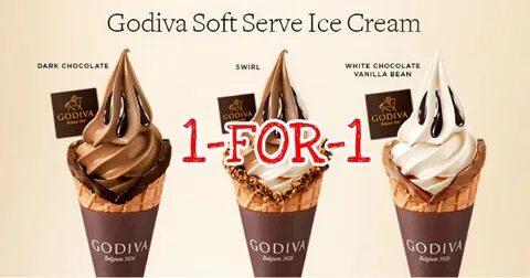 GODIVA will be offering 1-for-1 soft serve at Bugis Junction
