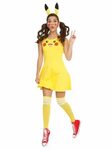 Pokemon Pikachu Costume Dress Fantasias femininas, Roupas an