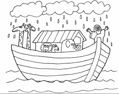 Dibujos de pintar para imprimir del Arca de Noe (3)