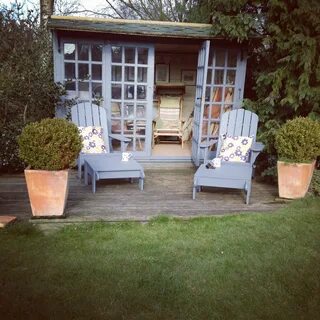 Our little Summerhouse - love this blue & the house :-) Summ