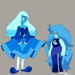 Blue diamond in pink's place and her alter ego Blue Agate. M
