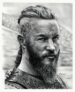 Ragnar pencil illustration @ 8" x 10" on Strathmore bristol.