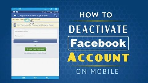 How to deactivate Facebook account - YouTube