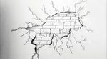 Pencil sketch of broken wall - YouTube