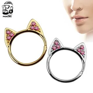 Cat Head Fashion Nose Hoop Ring Ear Tragus Cartilage Women -