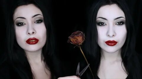 Morticia Addams Makeup Tutorial - YouTube