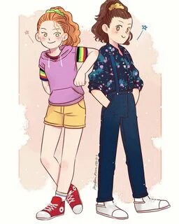 Stranger Things Eleven and Max by The_Dogbear, thedogbearr, 
