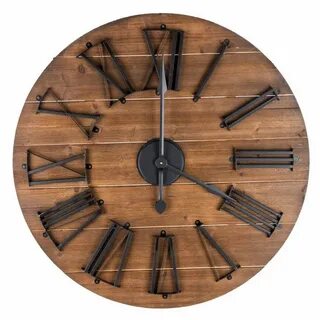 Round Natural Wood Wall Clock Hobby Lobby 1281955 Metal wall