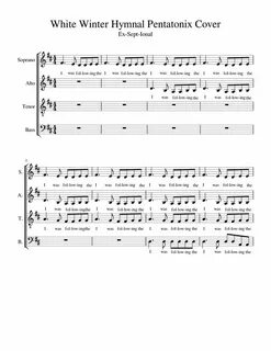 Print and download White Winter Hymnal Pentatonix Cover for 