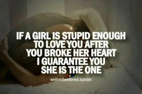 I'm that stupid girl. Three times with the same boy staying 