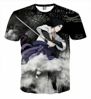 Sasuke Uchiha Black Naruto T-Shirts Naruto t shirt, Streetwe