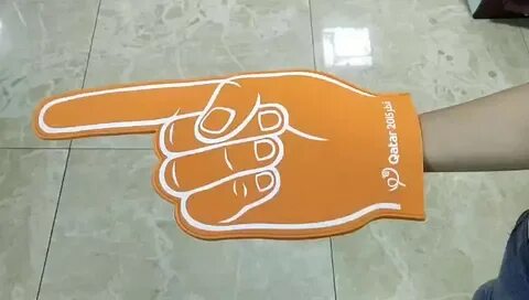 Popular Custom shape shocker finger cheering eva foam hand, 