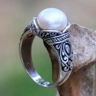 Understand and buy white pearl ring for men cheap online