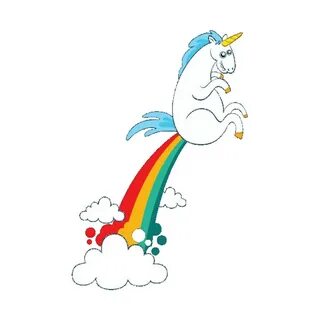"Funny Unicorn Rainbow Cloud," by V1rgil Redbubble
