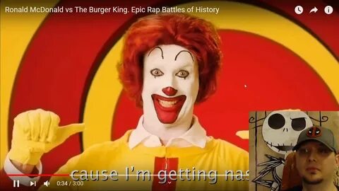 Ronald McDonald vs The Burger King ERB reaction. - YouTube