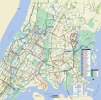 Plan et carte de bus de New York : stations et lignes Bus ma