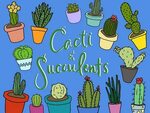 CACTI/SUCCULENT CLIPART clip art cute doodles vector Etsy Cl