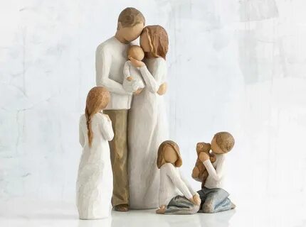 Family Groupings of Willow Tree hand-sculpted figures by Sus