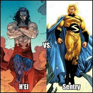 H'EL vs SENTRY Dc comics collection, Comic book costumes, Dc
