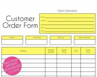 Custom Cupcake Order Form Bakery Forms Cupcake Order Form Et