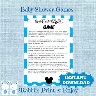 Mickey Mouse Left Or Right Printable Baby Shower Game - Inst