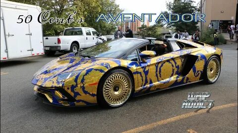 WhipAddict: 50 Cent's Versace Wrapped Lamborghini Aventador 