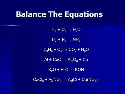 Balancing Equations D. Crowley, Balancing Equations To be ab