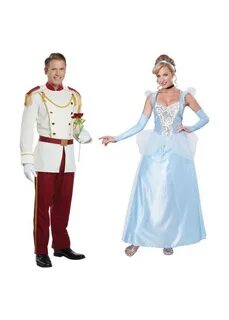 Prince Charming Men Costume and Cinderella Women Costume - W