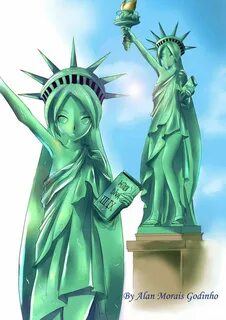 Miku Statue Of Liberty By Alan Morais Godinho by hirkey Frei