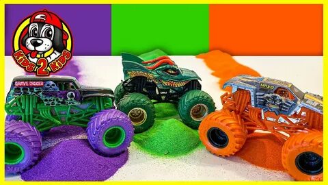 Monster Jam Toys - Coloring Changing Monster Trucks SAND WAS