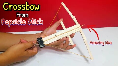 CROSSBOW FROM POPSICLE STICK - Membuat Krosbow Keren Dari St