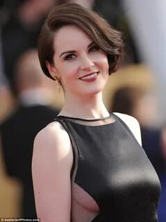 That's not very ladylike! Michelle Dockery almost exposes he