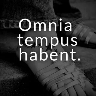 Omnia tempus habent. (Lateinisch für: Alles hat seine Zeit.)