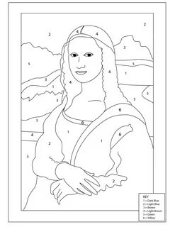 Mona Lisa Coloring Page Printable K5 Worksheets