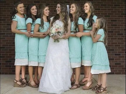 Jill and her Bridesmaids: Anna, Jinger, Jana, Jessa, Joy-Ann