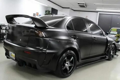 2014 Mitsubishi Lancer Evolution GSR. Satin black. THIS IS W