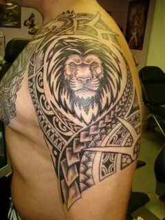 Polynesian Lion Tattoo On Shoulder Tatuajes chiquitos, Tatua