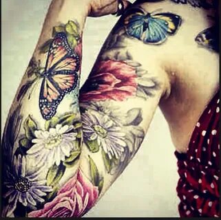 Pin by Destinee Ann Guereca on Tattoo Butterfly with flowers