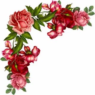 Цветочная рамка, Винтажные розы, Цветочные бордюры