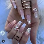 Flawless Glamour Princess 💕 Tapered square nails, Diamond na