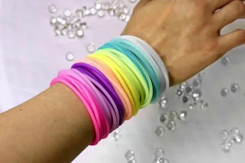 Наполнитель и сувенир мешок 50/100pk Silicone Jelly Bracelet