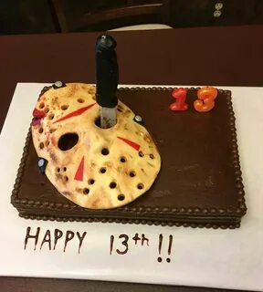 Jason Voorhees Friday The 13Th Mask Birthday Cake - CakeCent