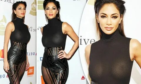 Nicole Scherzinger flashes NIPPLES as she goes braless in ey