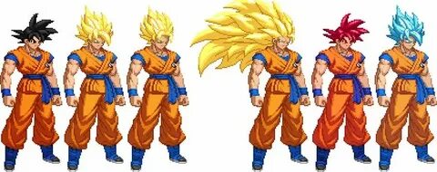 Goku Transformation Sprites by Spartan-A21 Goku transformati
