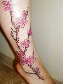 Cherry Blossom. Cherry blossom tattoo, Cherry tattoos, Leg t