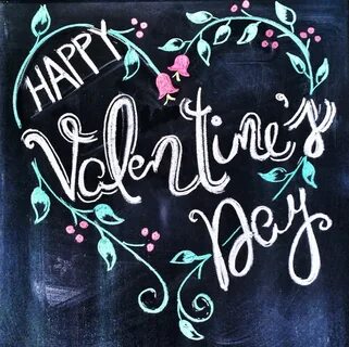 Happy Valentine's Day Valentine chalkboard art, Chalkboard a