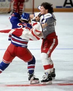 Tie Domi & Bob Probert Fight, 8x10 Color Photo eBay Detroit 