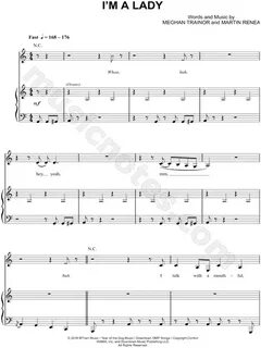 Meghan Trainor "I'm a Lady" Sheet Music in A Minor (transpos