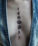 Moon phases tattoo Tattoos for women, Sternum tattoo, Chest 