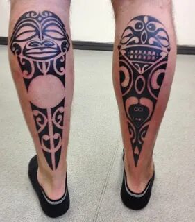 polynesian tattoo calves mens face mask unfinished black tri